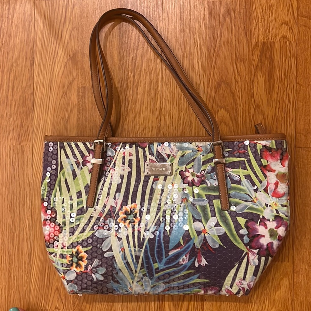 NINE WEST sequined multicolor tote bag!